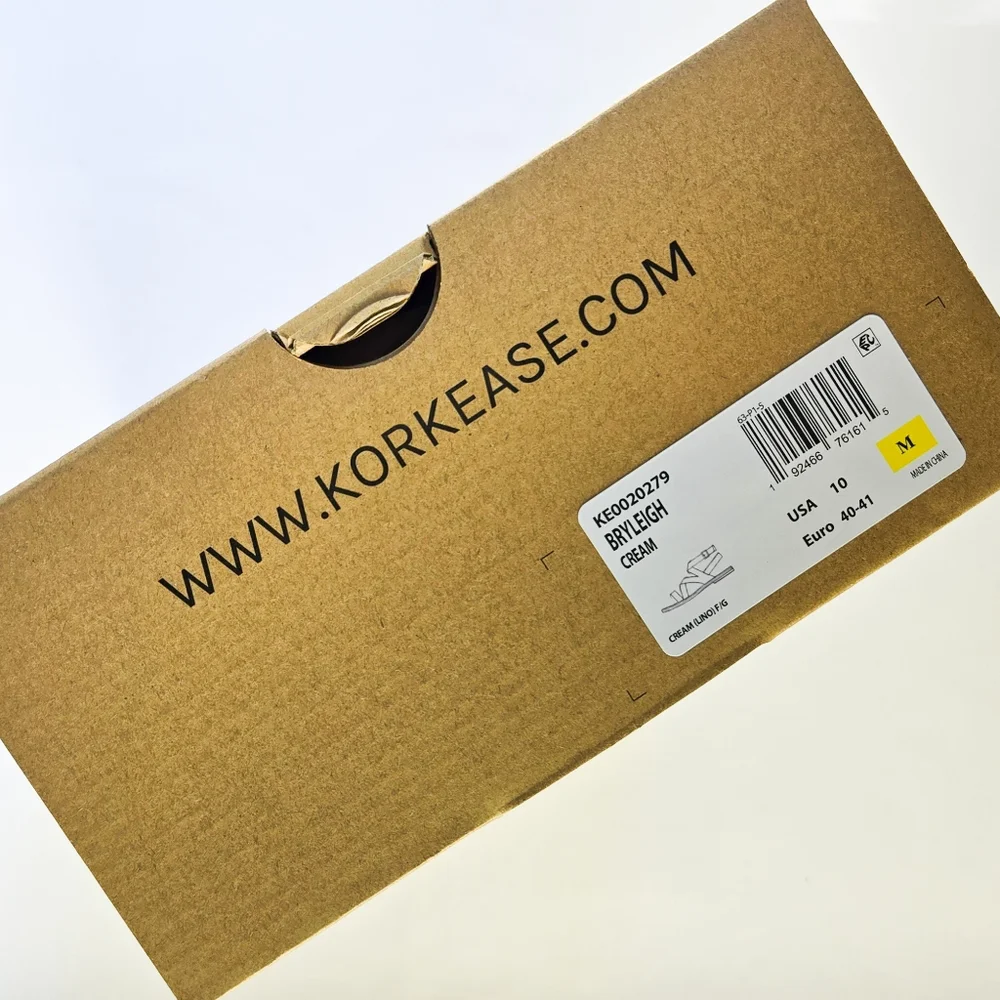 NIB Kork-Ease Bryleigh Flat Gladiator Sandals, Cream